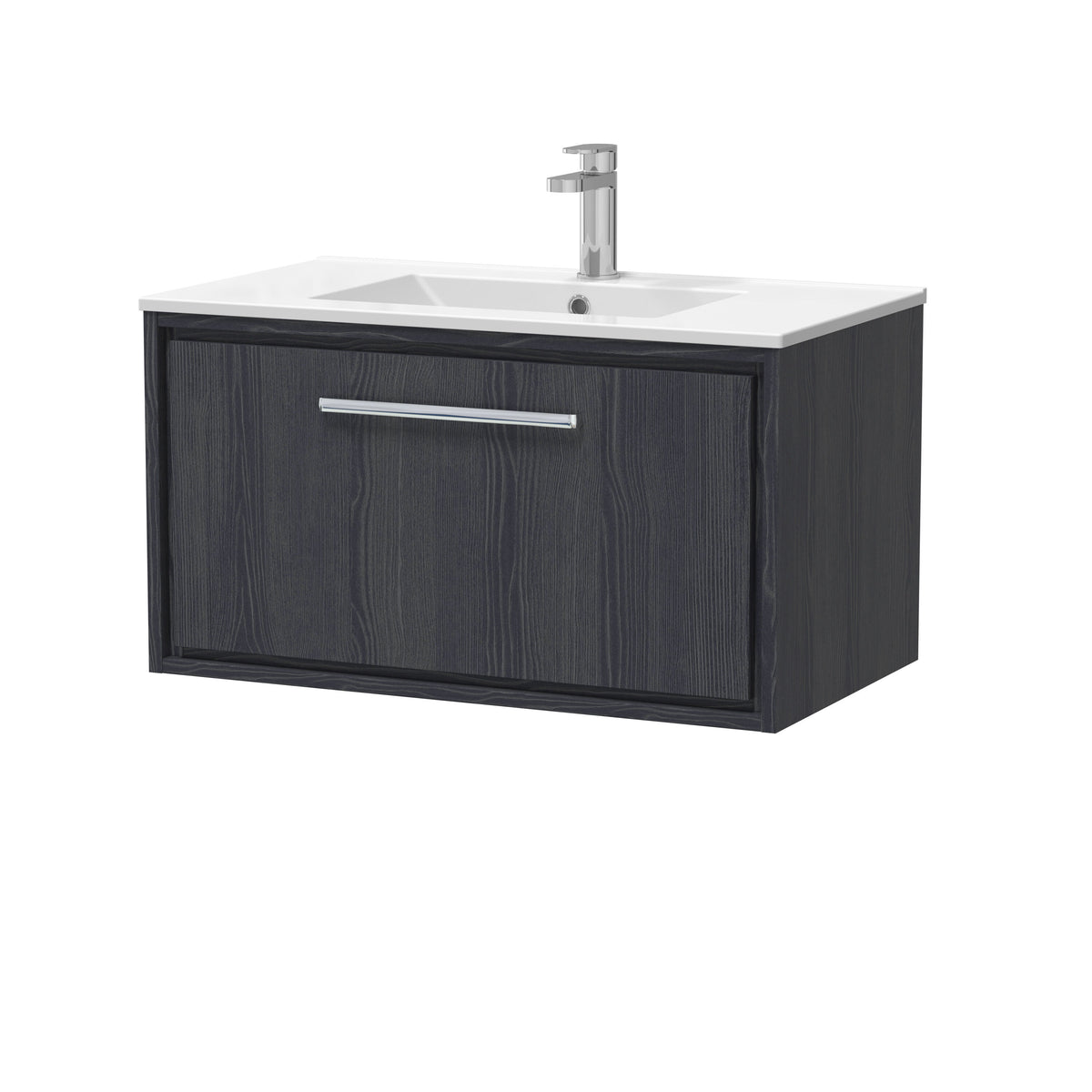 Hudson Reed Lille 800mm 1 Drawer Wall Hung Vanity Unit With 1 Tap Hole Basin