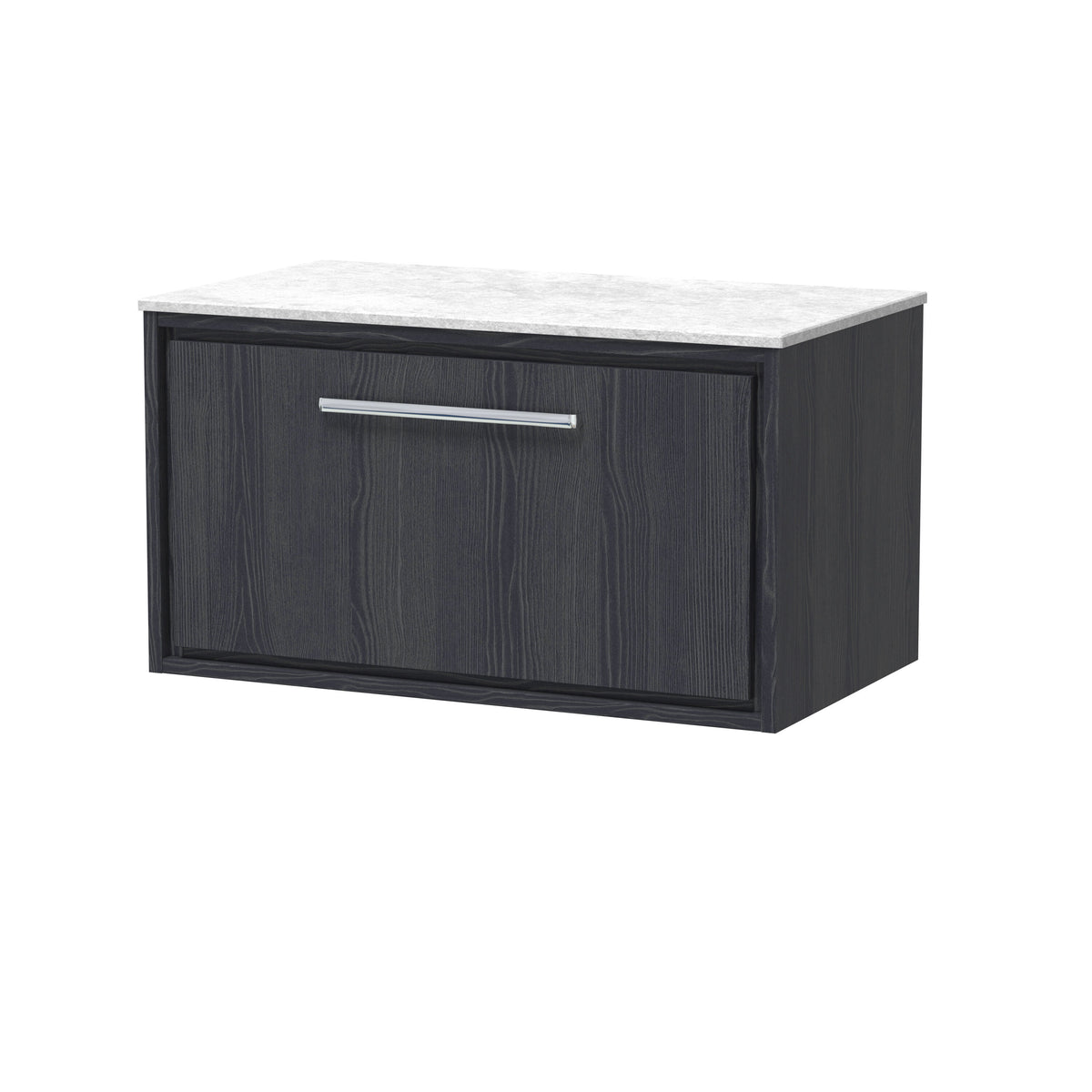 Hudson Reed Lille 800mm 1 Drawer Wall Hung Vanity With White Marble Worktop