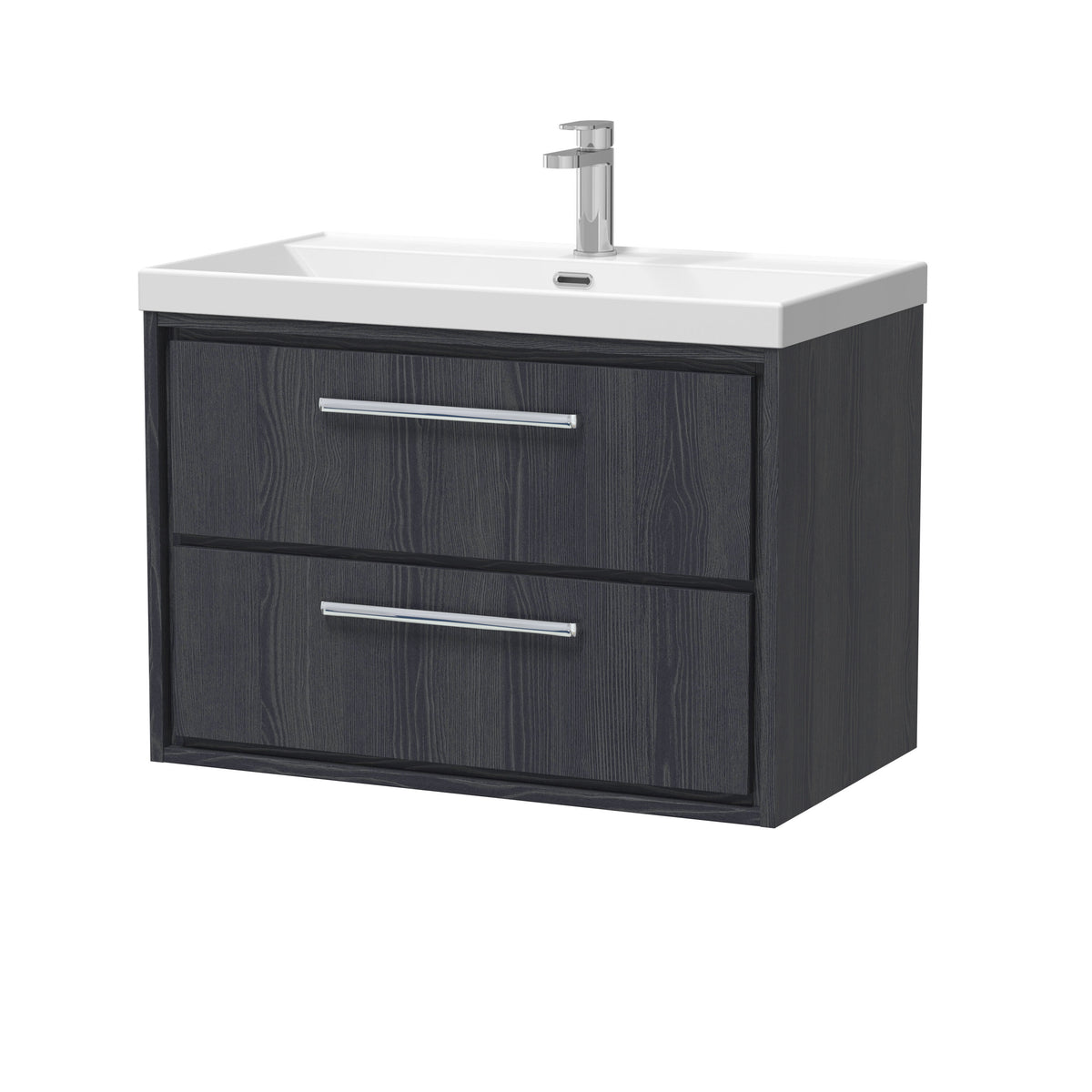 Hudson Reed Lille 800mm 2 Drawer Wall Hung Vanity Unit With 1 Tap Hole Basin