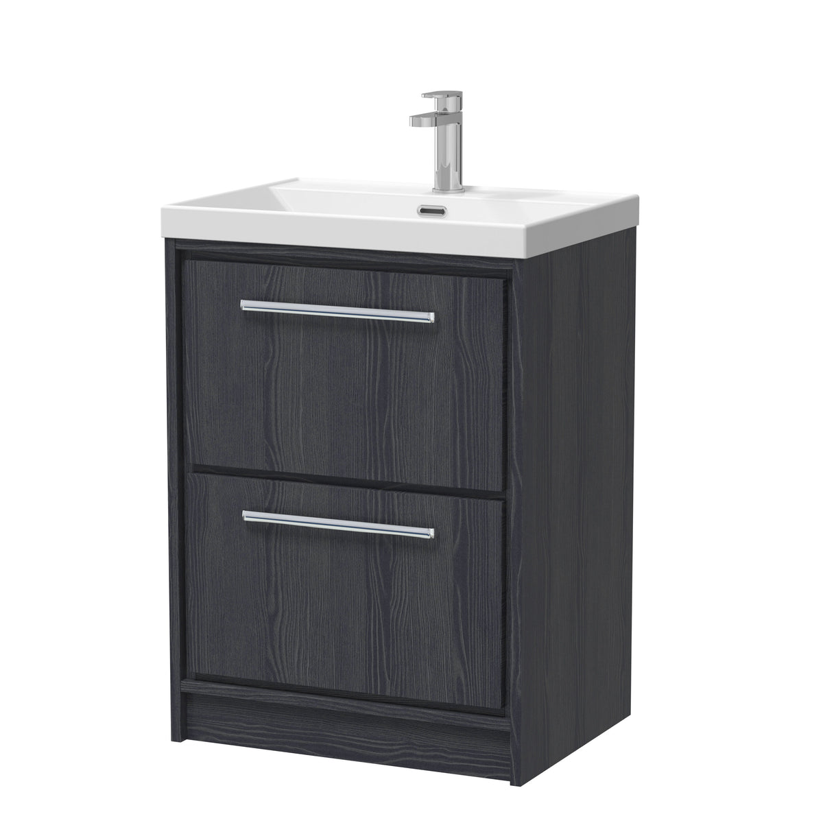Hudson Reed Lille 600mm 2 Drawer Floor Standing Vanity Unit With 1 Tap Hole Basin