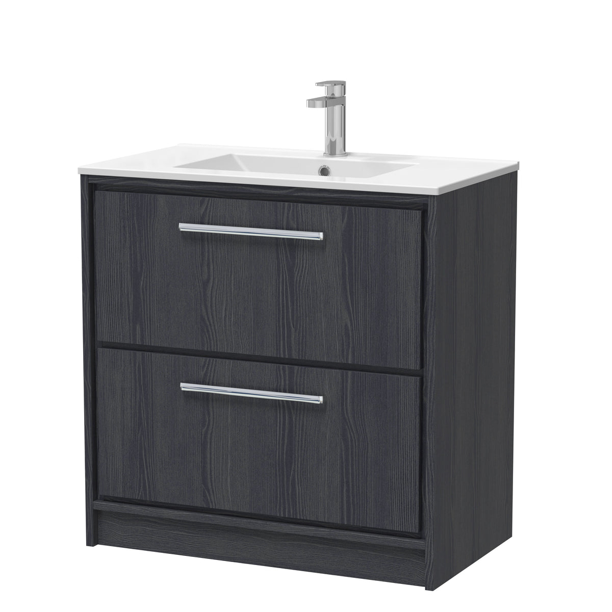 Hudson Reed Lille 800mm 2 Drawer Floor Standing Vanity Unit With 1 Tap Hole Basin