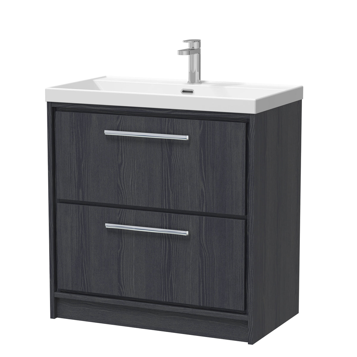 Hudson Reed Lille 800mm 2 Drawer Floor Standing Vanity Unit With 1 Tap Hole Basin