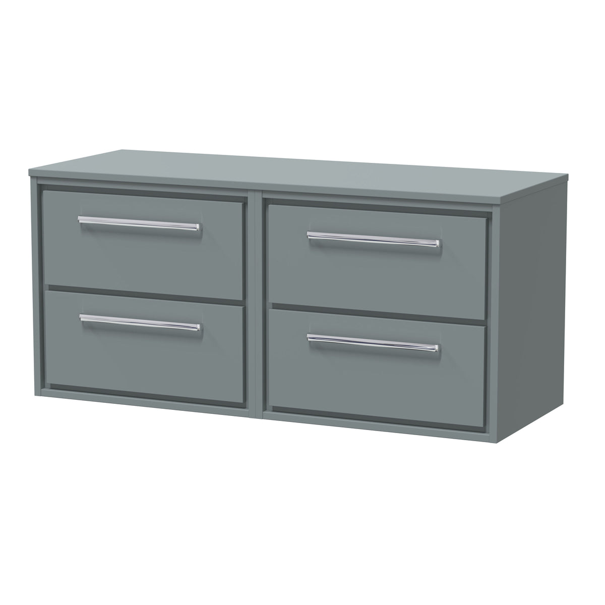 Hudson Reed Lille 1200mm 4 Drawer Wall Hung Vanity Unit With Co-ordinating Worktop