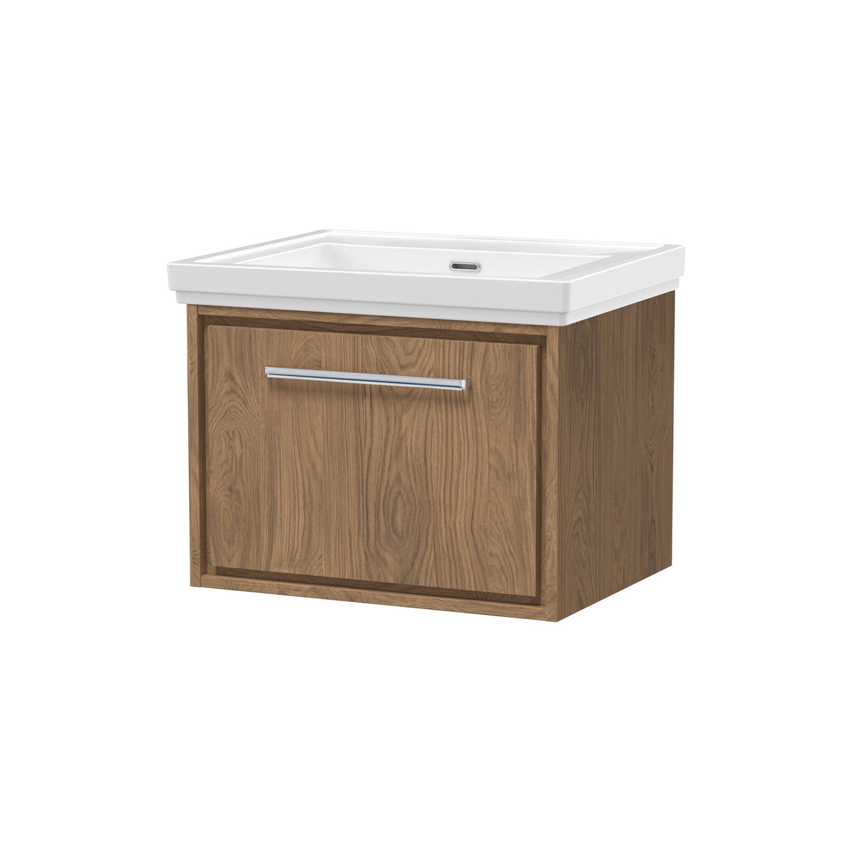 Hudson Reed Lille 600mm 1 Drawer Wall Hung Vanity Unit With Fireclay Basin