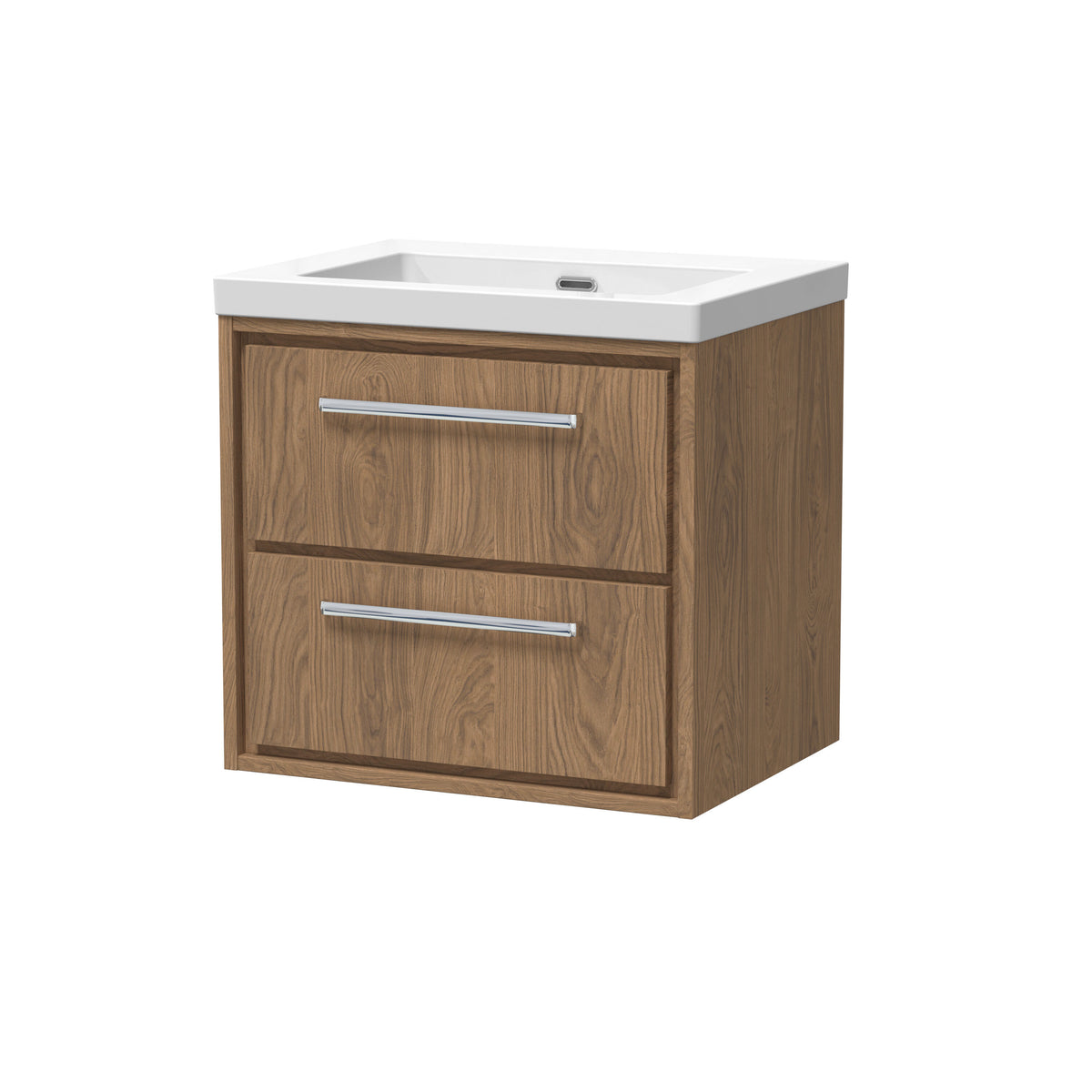 Hudson Reed Lille 600mm 2 Drawer Wall Hung Vanity Unit With Fireclay Basin