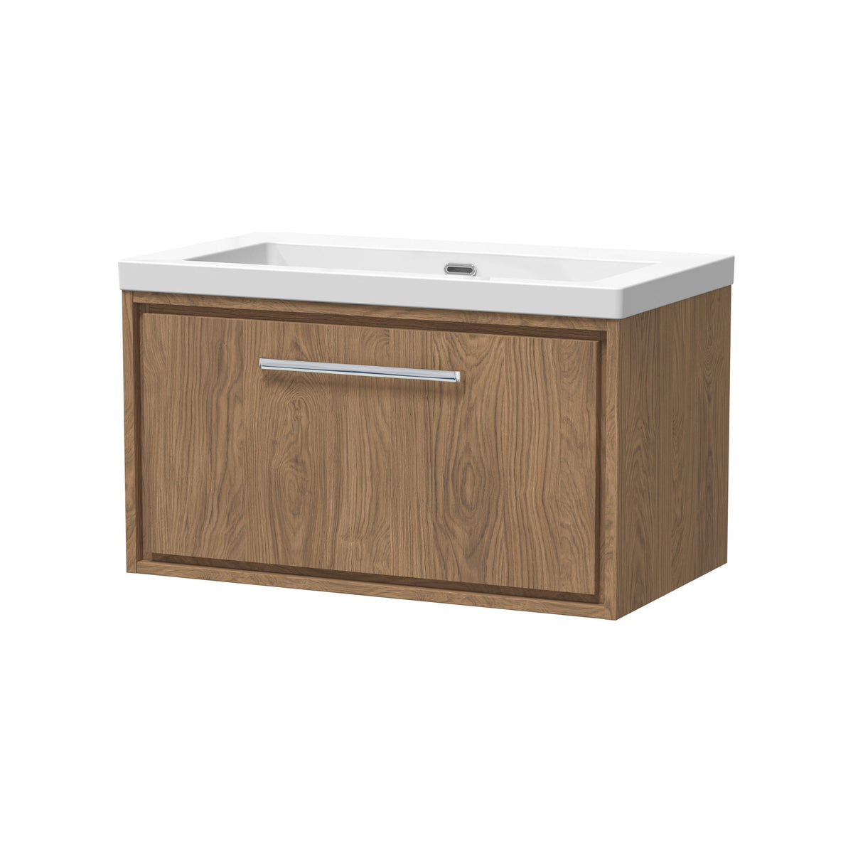 Hudson Reed Lille 800mm 1 Drawer Wall Hung Vanity Unit With Fireclay Basin