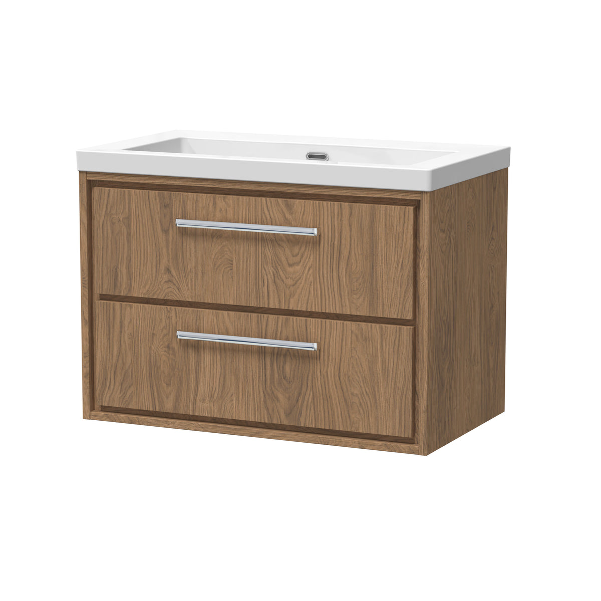 Hudson Reed Lille 800mm 2 Drawer Wall Hung Vanity Unit With Fireclay Basin