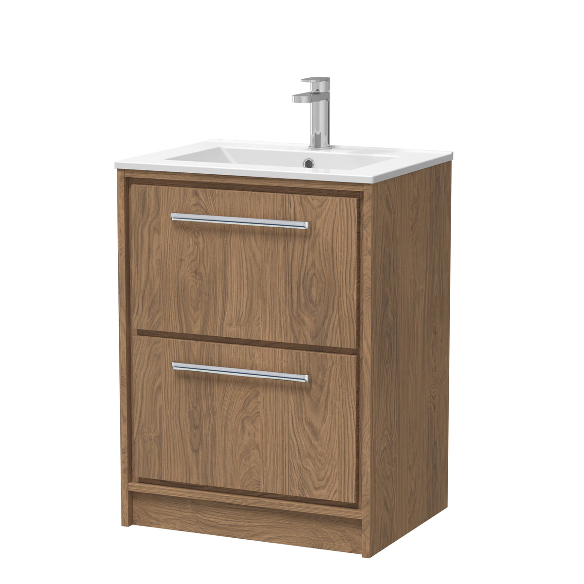 Hudson Reed Lille 600mm 2 Drawer Floor Standing Vanity Unit With 1 Tap Hole Basin