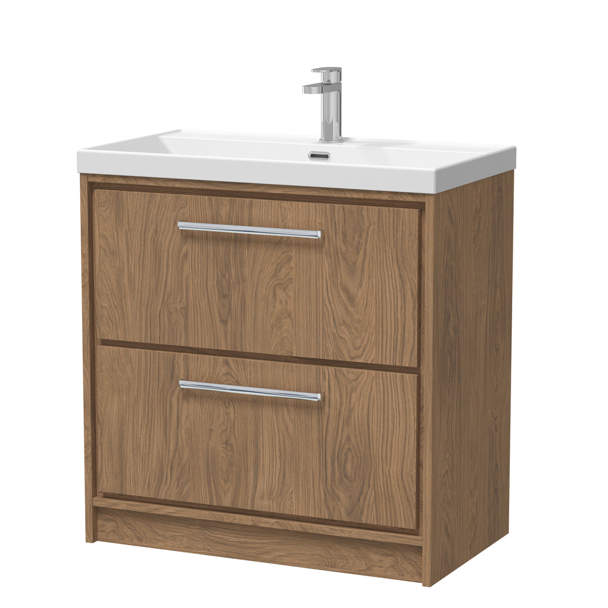 Hudson Reed Lille 800mm 2 Drawer Floor Standing Vanity Unit With 1 Tap Hole Basin