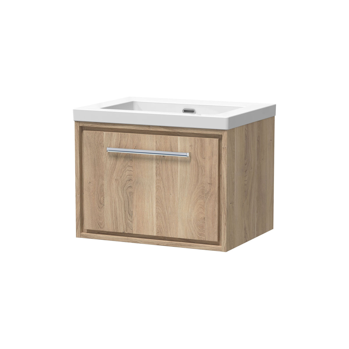 Hudson Reed Lille 600mm 1 Drawer Wall Hung Vanity Unit With Fireclay Basin