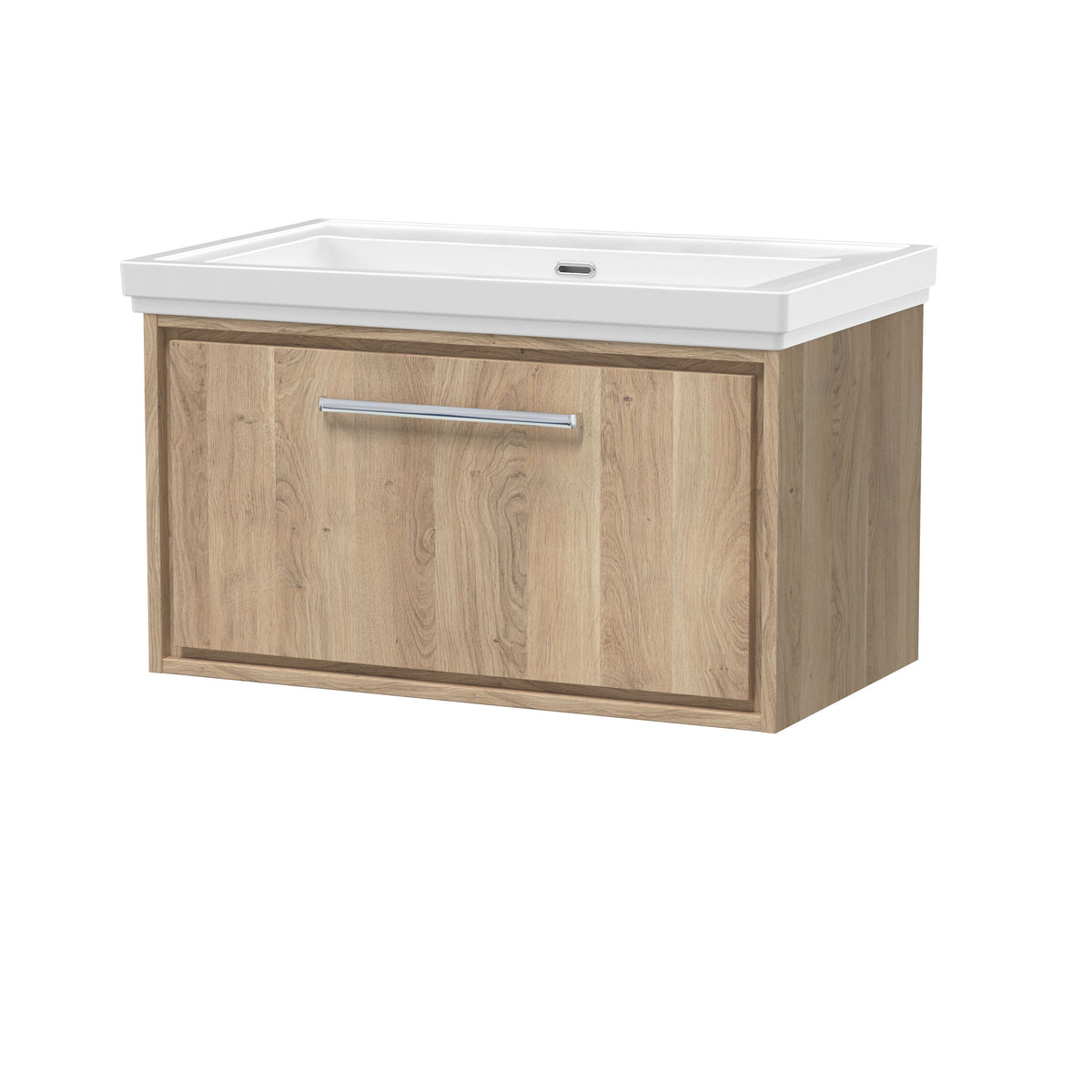 Hudson Reed Lille 800mm 1 Drawer Wall Hung Vanity Unit With Fireclay Basin