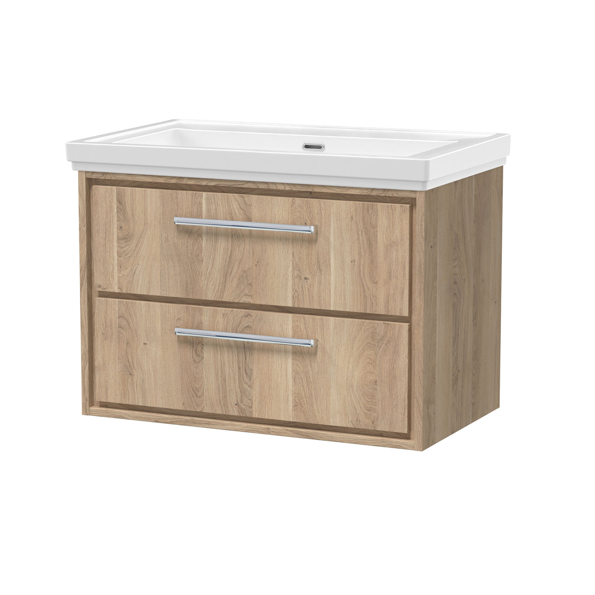 Hudson Reed Lille 800mm 2 Drawer Wall Hung Vanity Unit With Fireclay Basin