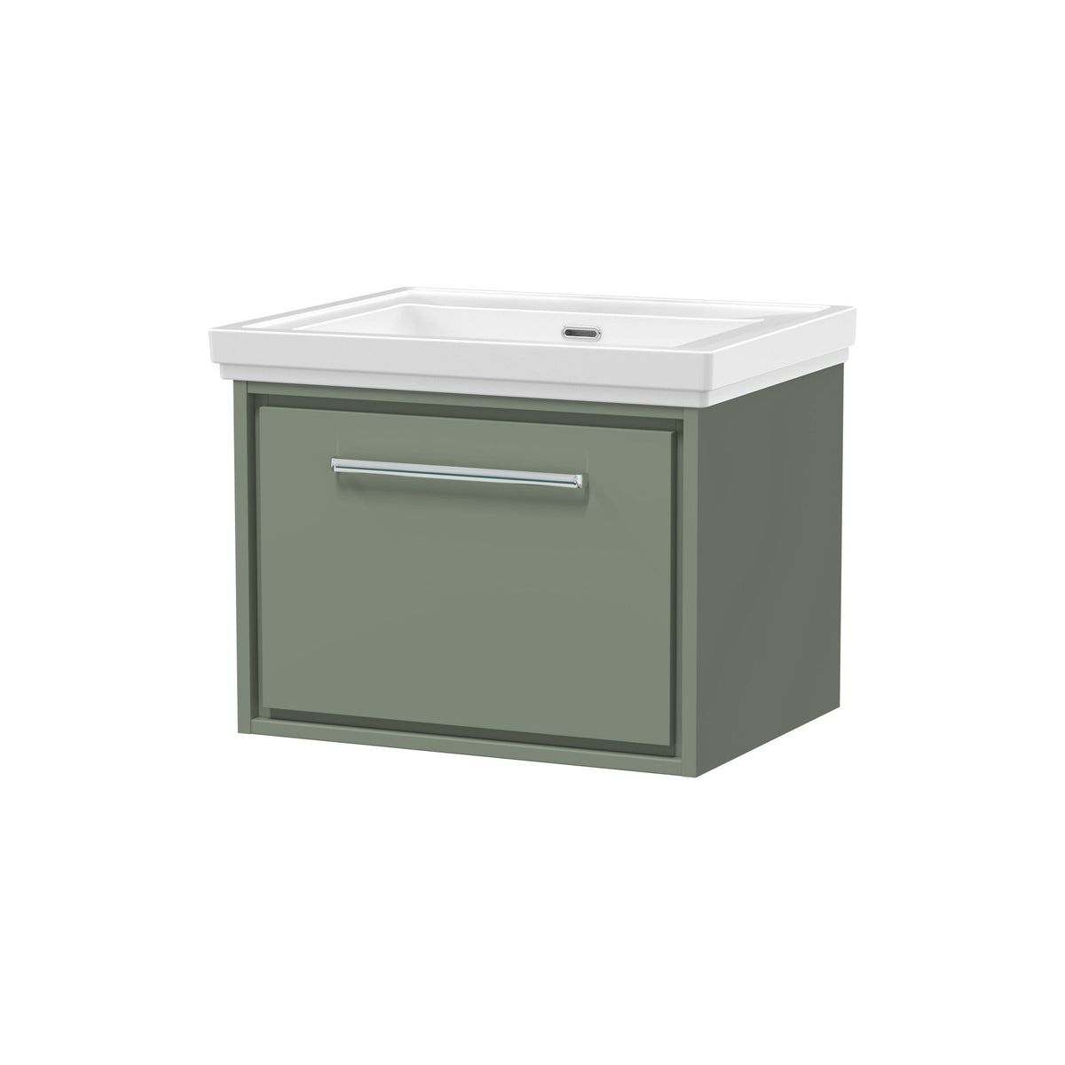 Hudson Reed Lille 600mm 1 Drawer Wall Hung Vanity Unit With Fireclay Basin