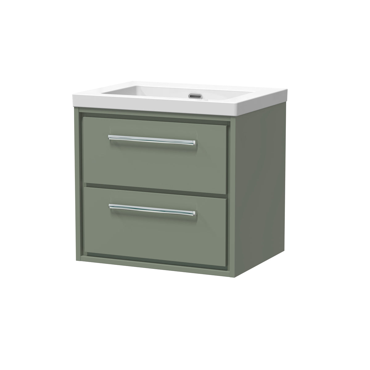 Hudson Reed Lille 600mm 2 Drawer Wall Hung Vanity Unit With Fireclay Basin