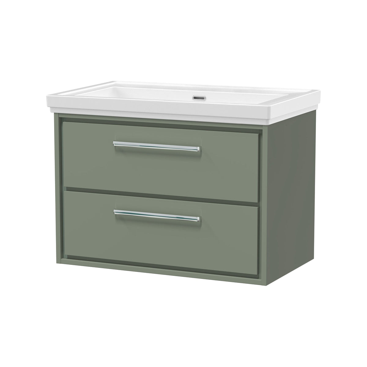 Hudson Reed Lille 800mm 2 Drawer Wall Hung Vanity Unit With Fireclay Basin
