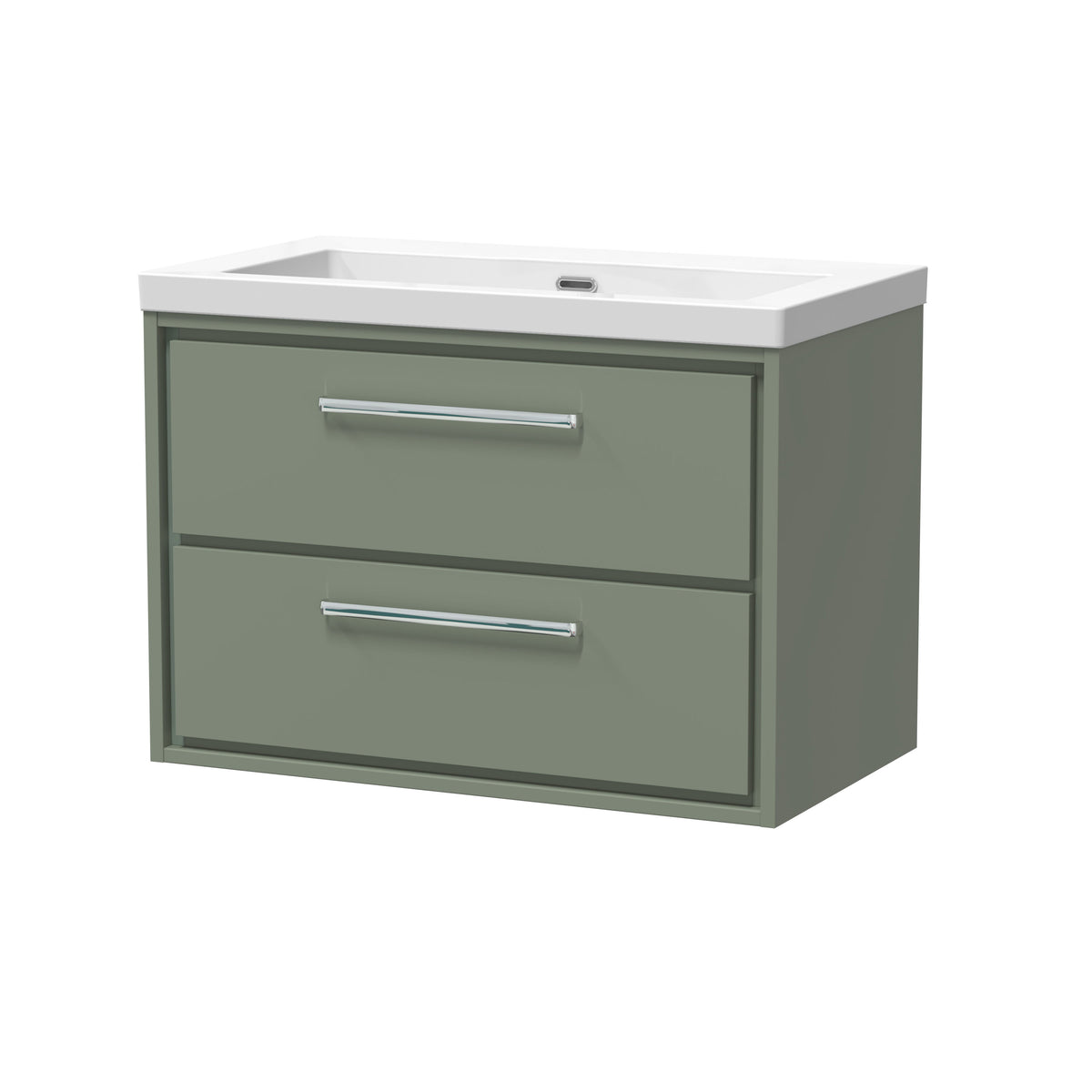 Hudson Reed Lille 800mm 2 Drawer Wall Hung Vanity Unit With Fireclay Basin