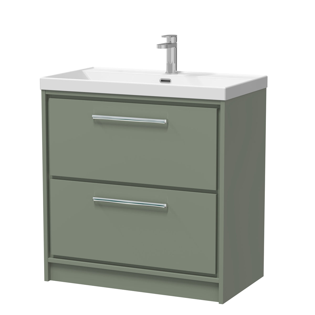 Hudson Reed Lille 800mm 2 Drawer Floor Standing Vanity Unit With 1 Tap Hole Basin