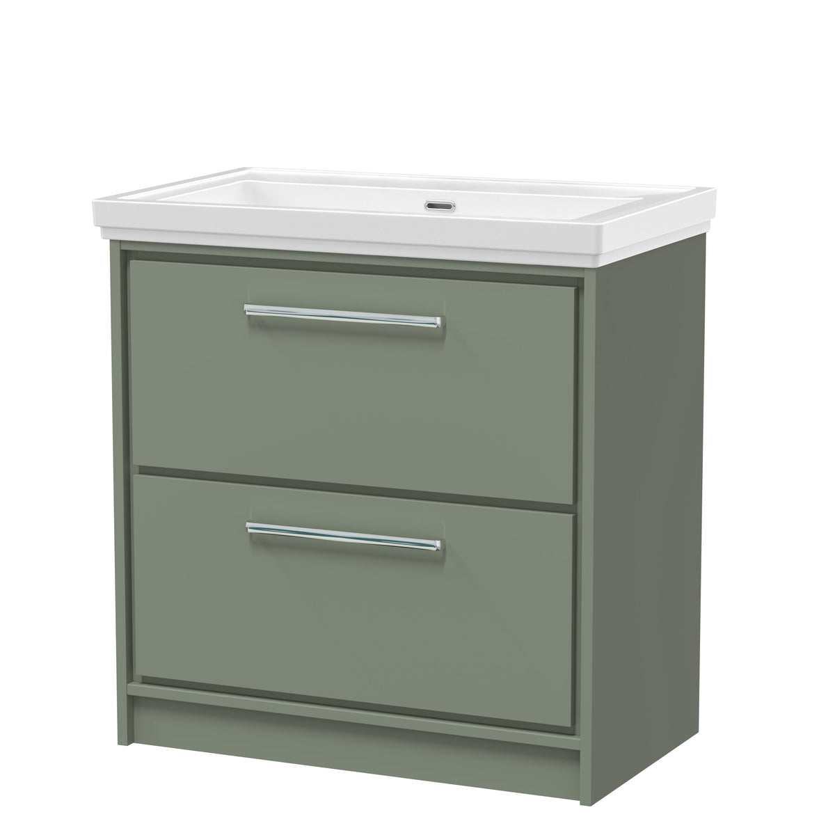 Hudson Reed Lille 800mm 2 Drawer Floor Standing Vanity Unit With Fireclay Basin