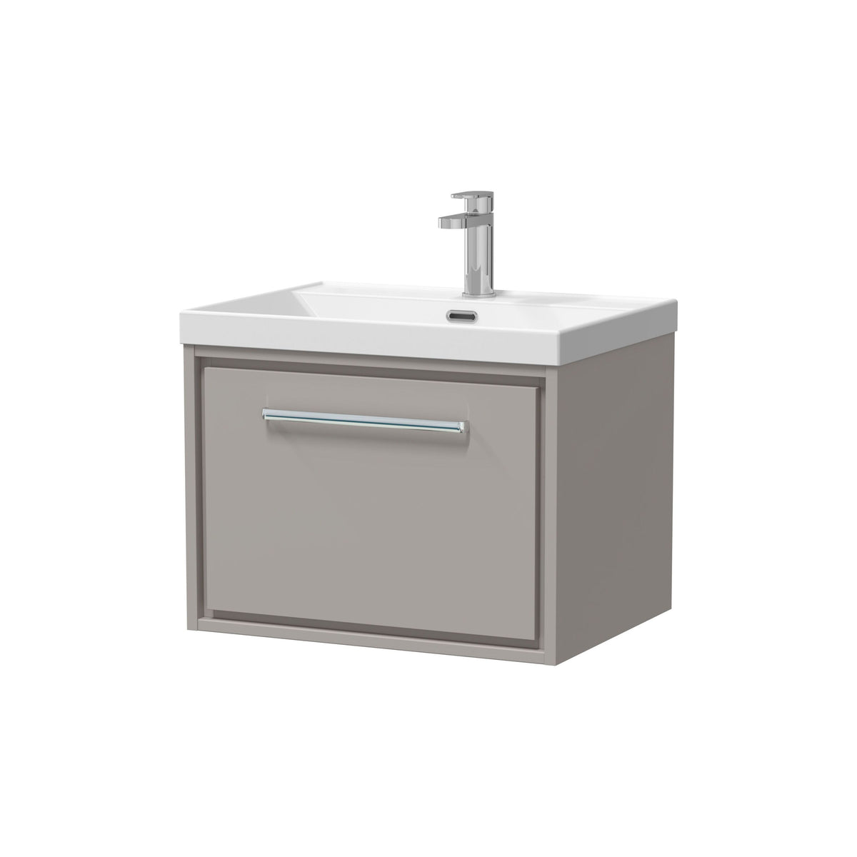 Hudson Reed Lille 600mm 1 Drawer Wall Hung Vanity Unit With 1 Tap Hole Basin