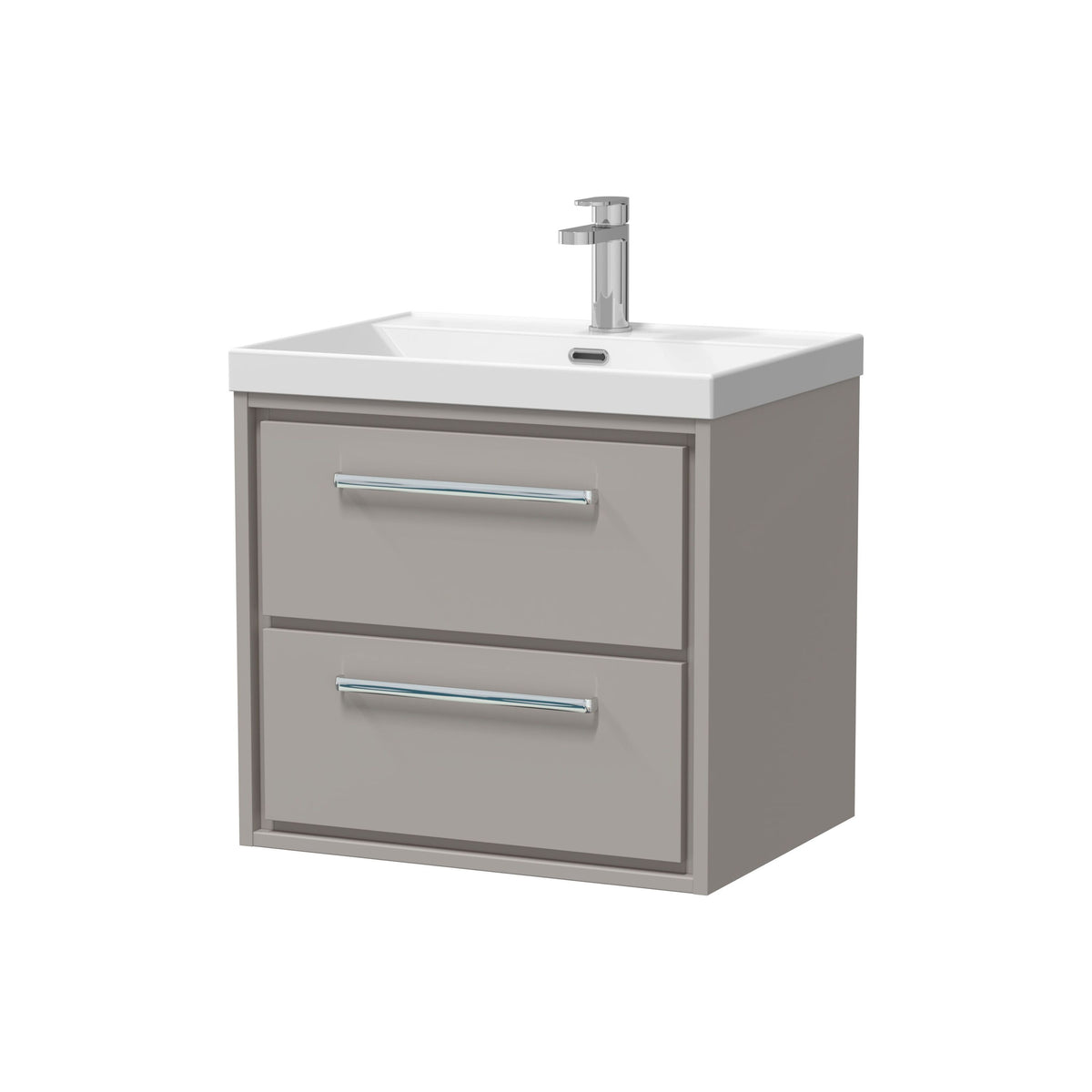 Hudson Reed Lille 600mm 2 Drawer Wall Hung Vanity Unit With 1 Tap Hole Basin
