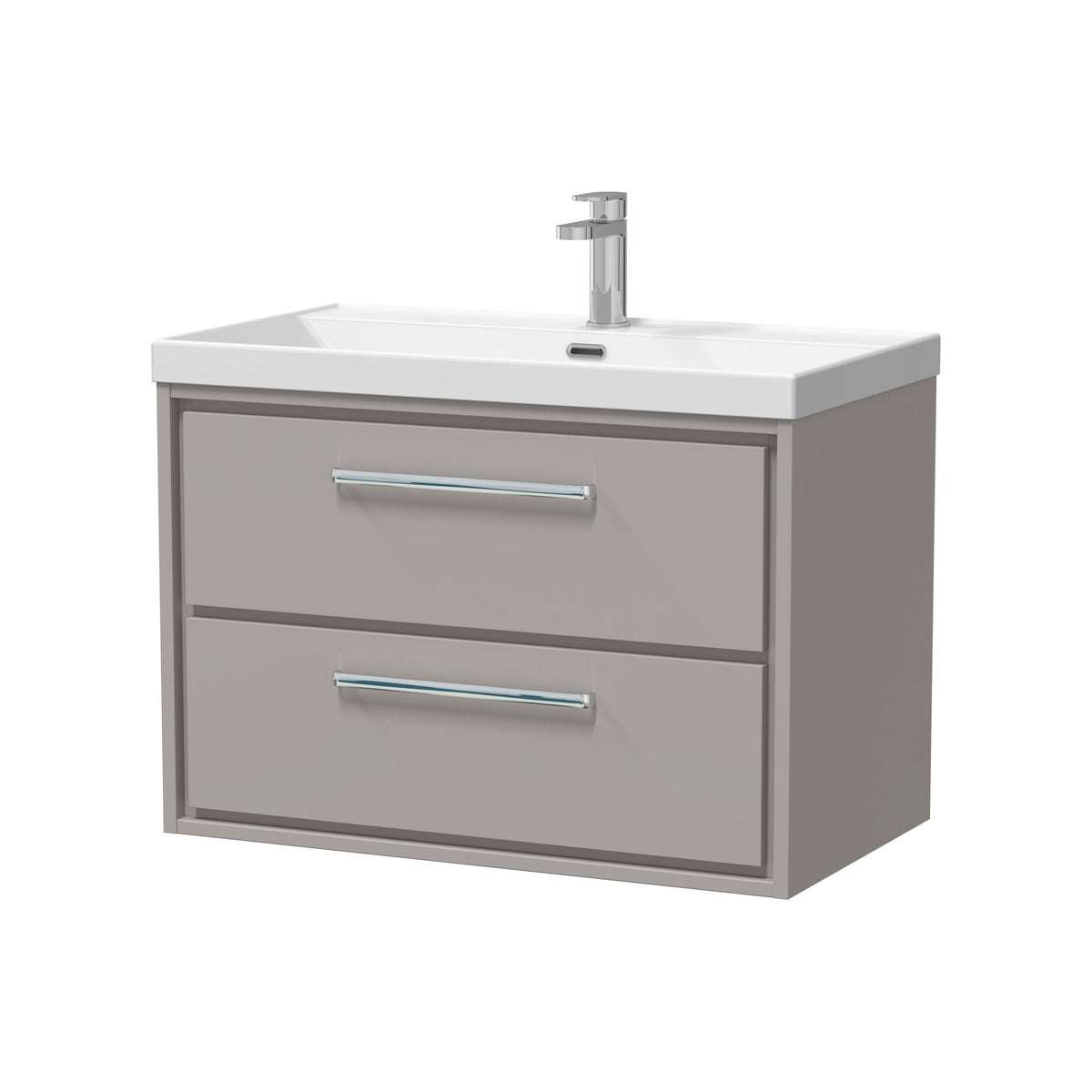 Hudson Reed Lille 800mm 2 Drawer Wall Hung Vanity Unit With 1 Tap Hole Basin