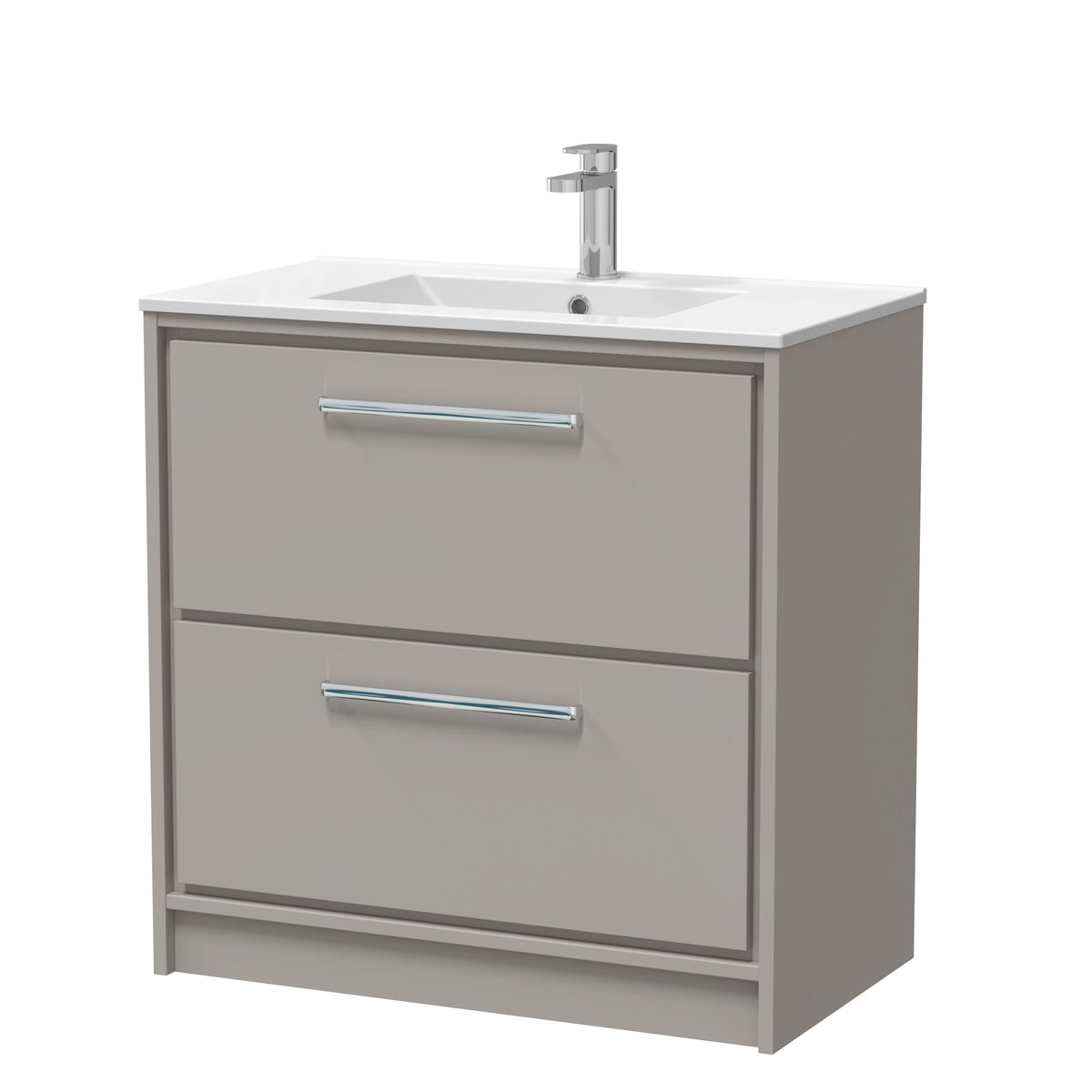 Hudson Reed Lille 800mm 2 Drawer Floor Standing Vanity Unit With 1 Tap Hole Basin