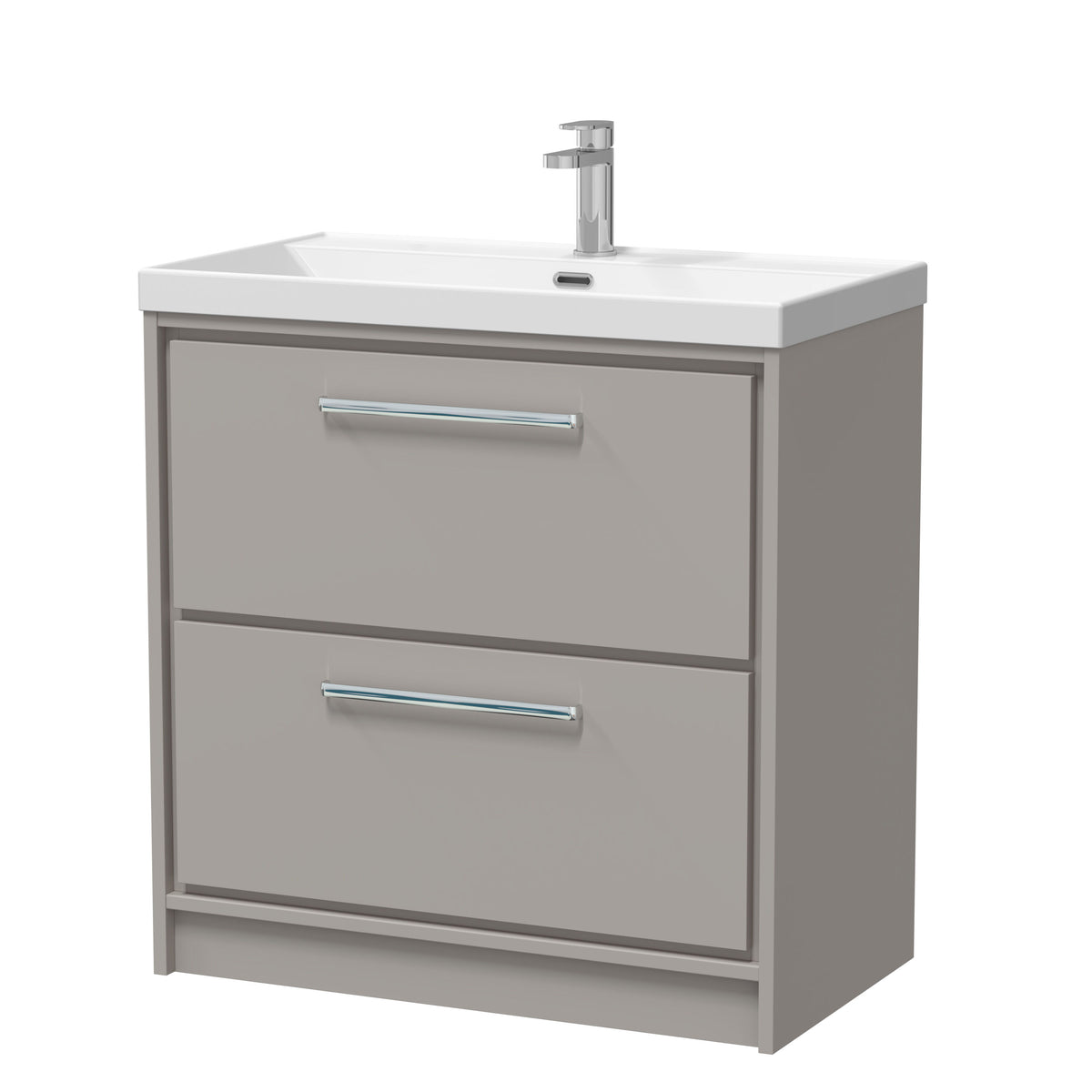 Hudson Reed Lille 800mm 2 Drawer Floor Standing Vanity Unit With 1 Tap Hole Basin