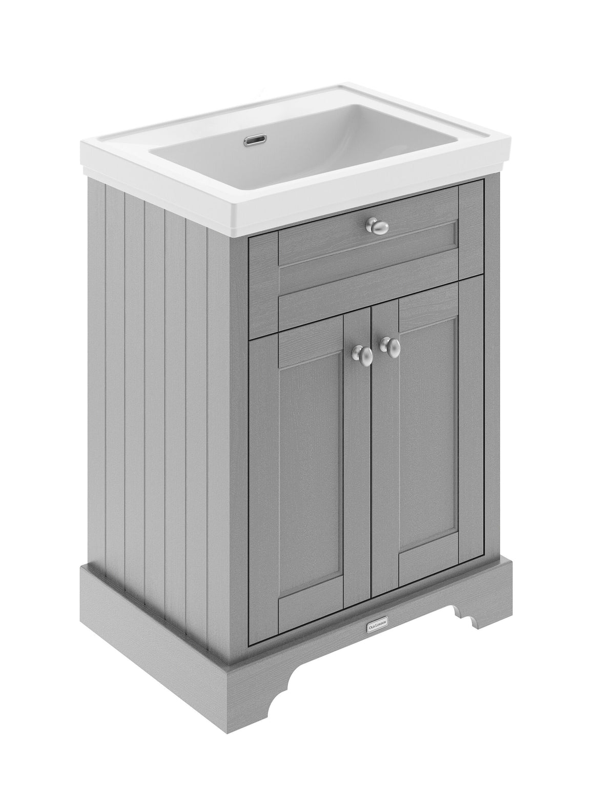 Old London 600mm 2 Door Floor Standing Vanity Unit With Basin