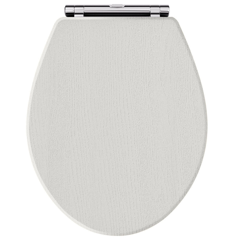 Old London Richmond Round Soft Close Traditional Toilet Seat With Top Fix Hinge