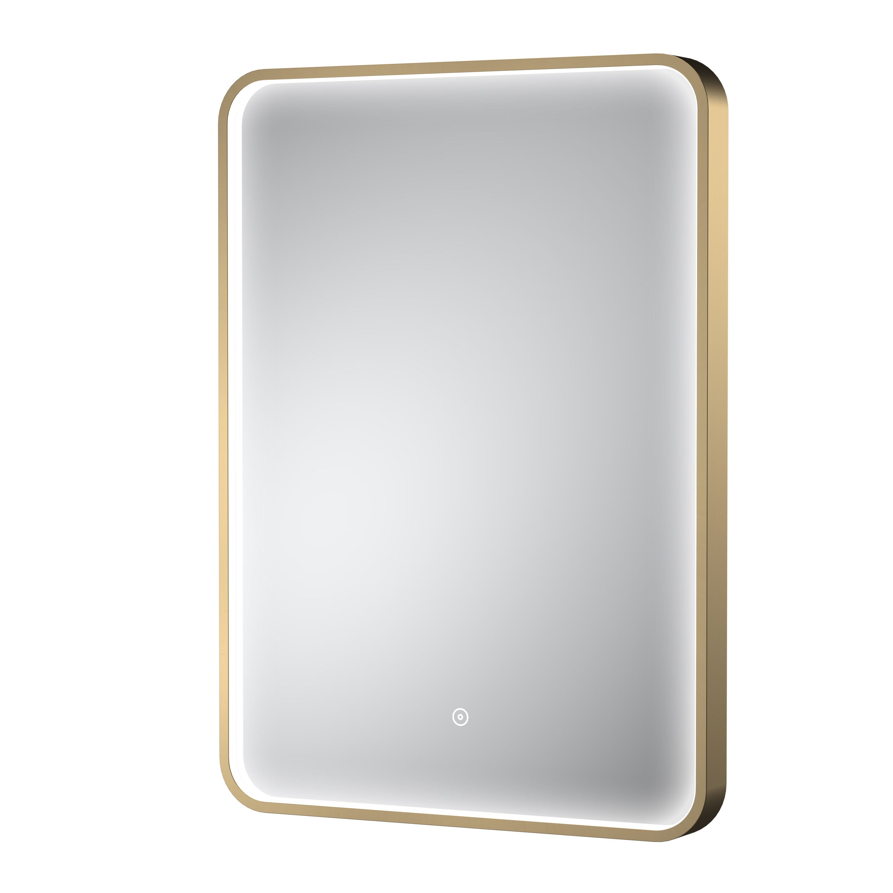 Pictor 500 x 700mm Brushed Brass Inset Frame LED Mirror