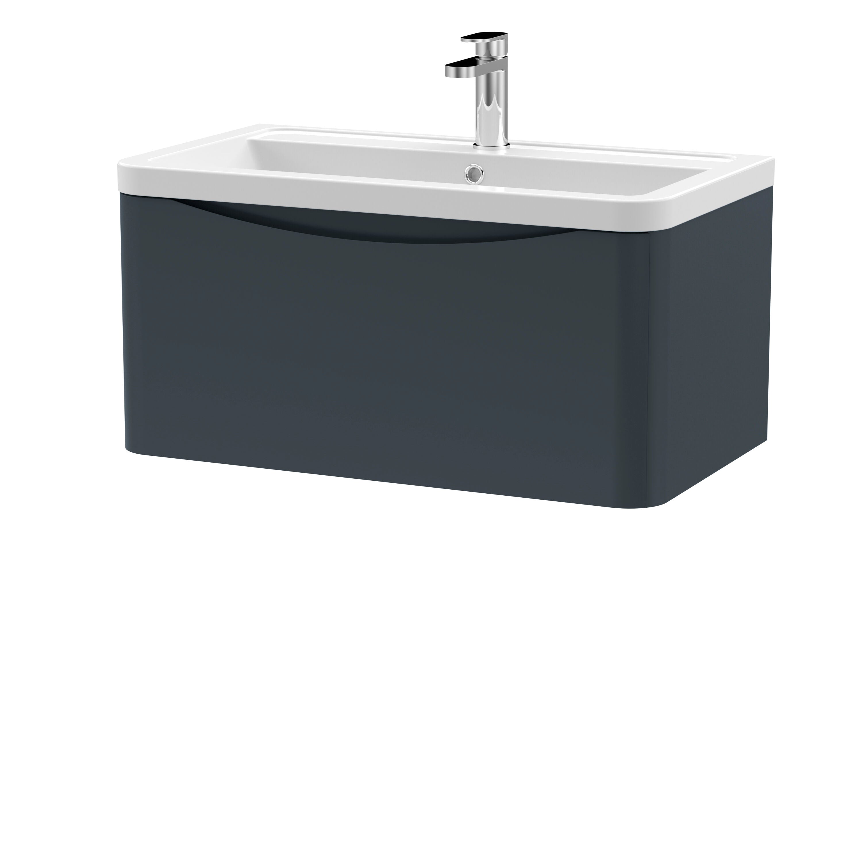 Nuie Lunar 800mm 1 Drawer Wall Hung Vanity Unit With Basin