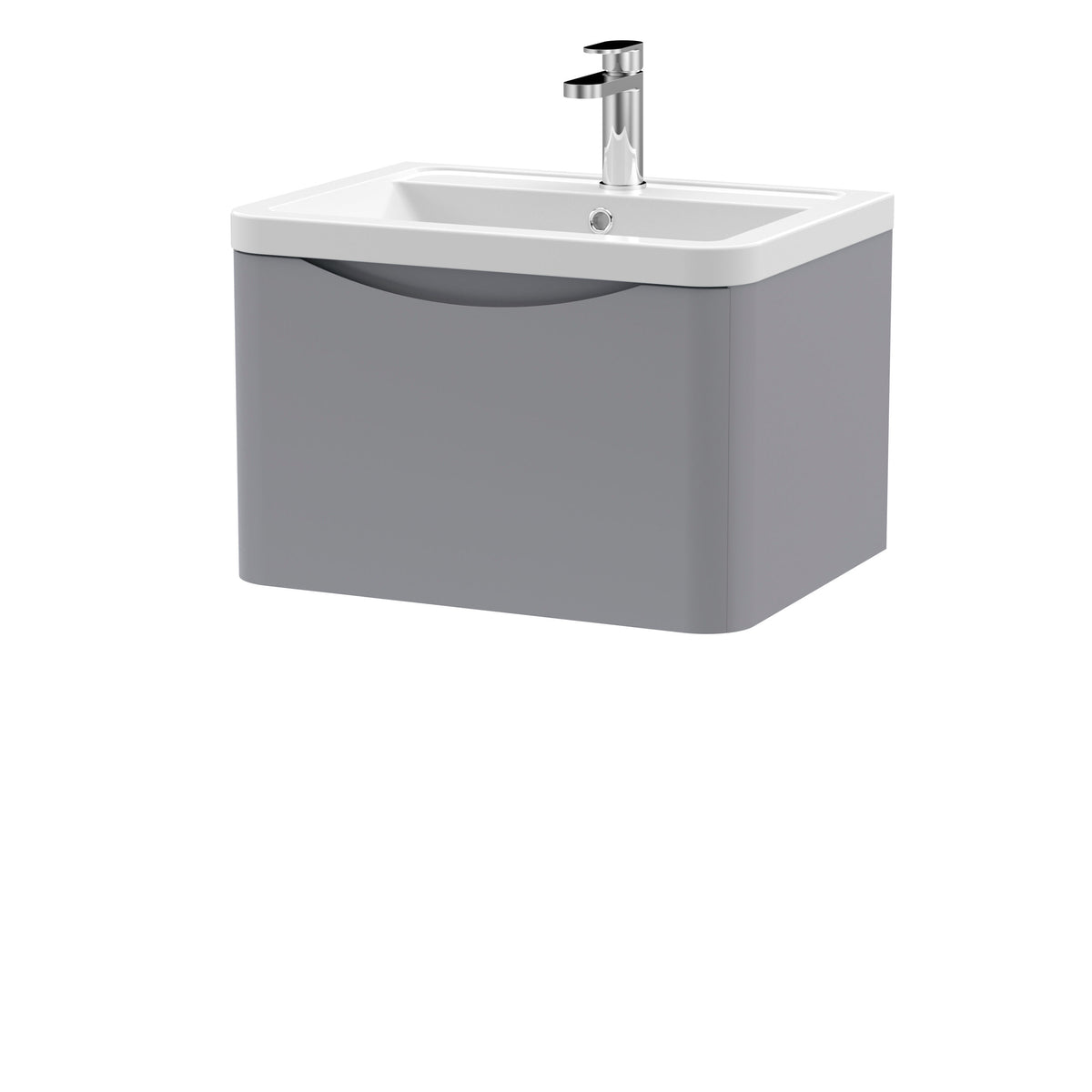 Nuie Lunar 600mm 1 Drawer Wall Hung Vanity Unit With Basin
