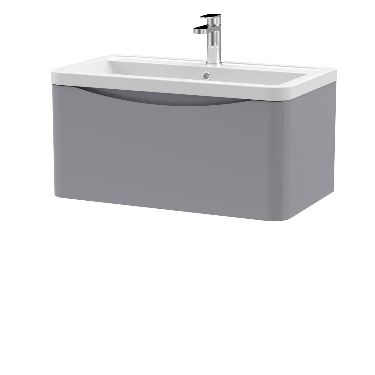 Nuie Lunar 800mm 1 Drawer Wall Hung Vanity Unit With Basin