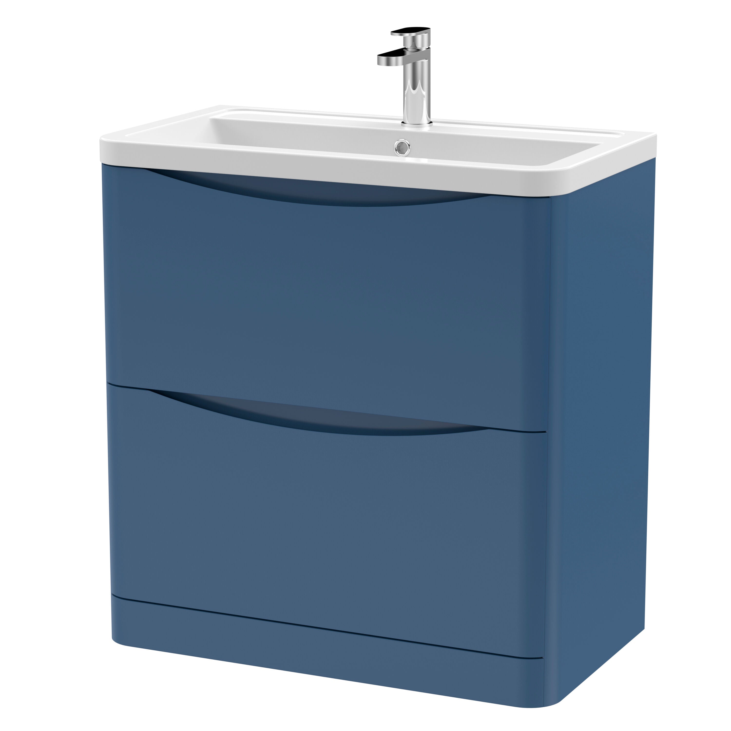 Nuie Lunar 800mm 2 Drawer Floor Standing Vanity Unit With Basin