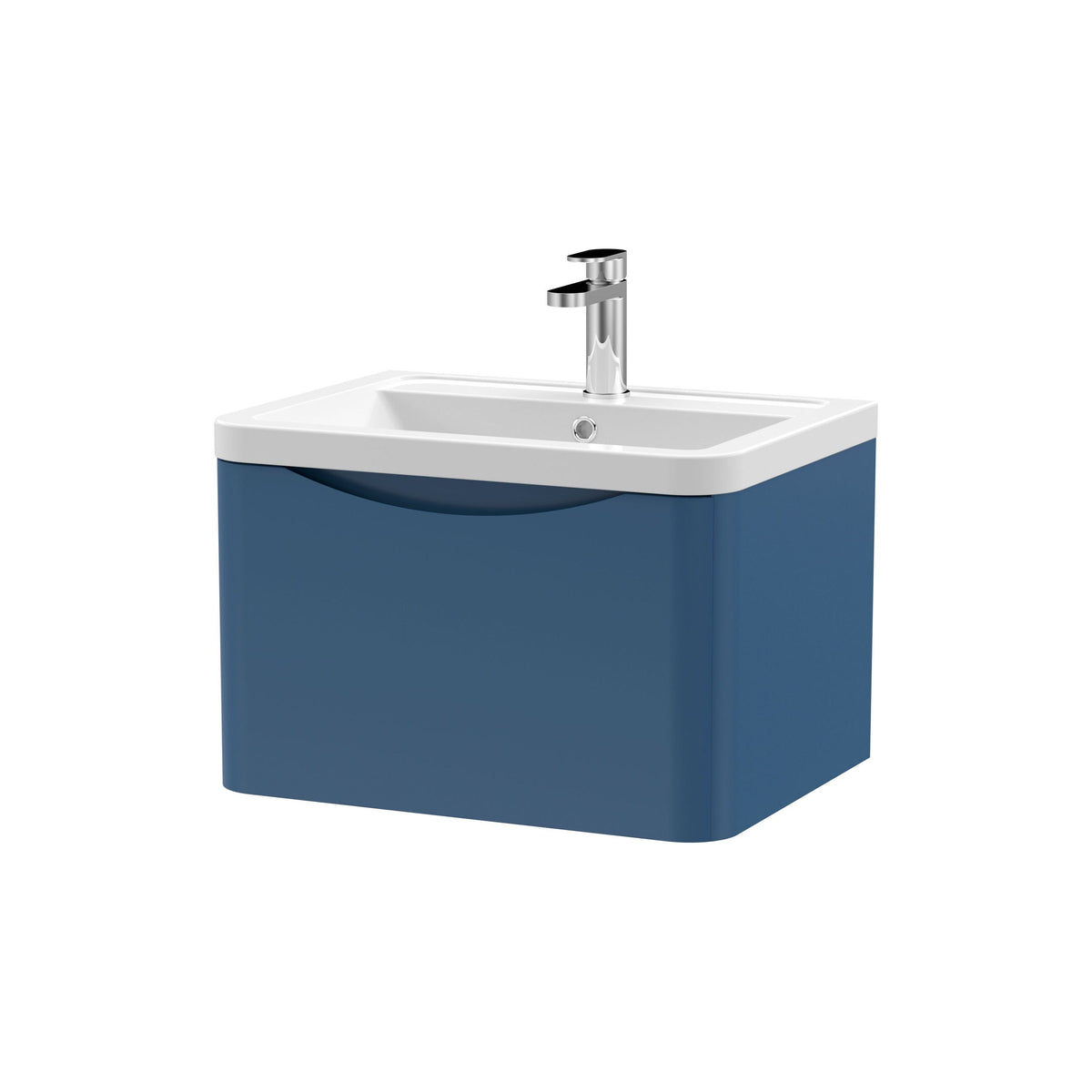 Nuie Lunar 600mm 1 Drawer Wall Hung Vanity Unit With Basin