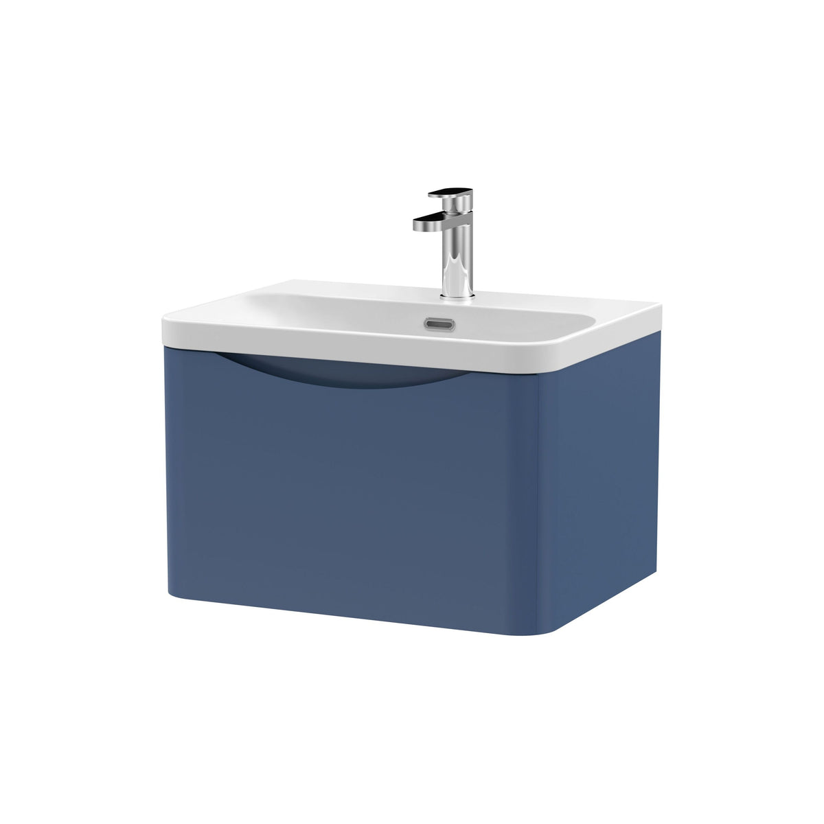 Nuie Lunar 600mm 1 Drawer Wall Hung Vanity Unit With Thin Edge Basin
