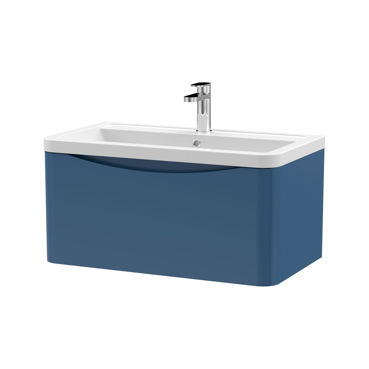 Nuie Lunar 800mm 1 Drawer Wall Hung Vanity Unit With Basin