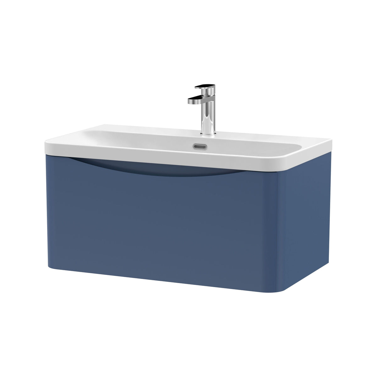 Nuie Lunar 800mm 1 Drawer Wall Hung Vanity Unit With Thin Edge Basin