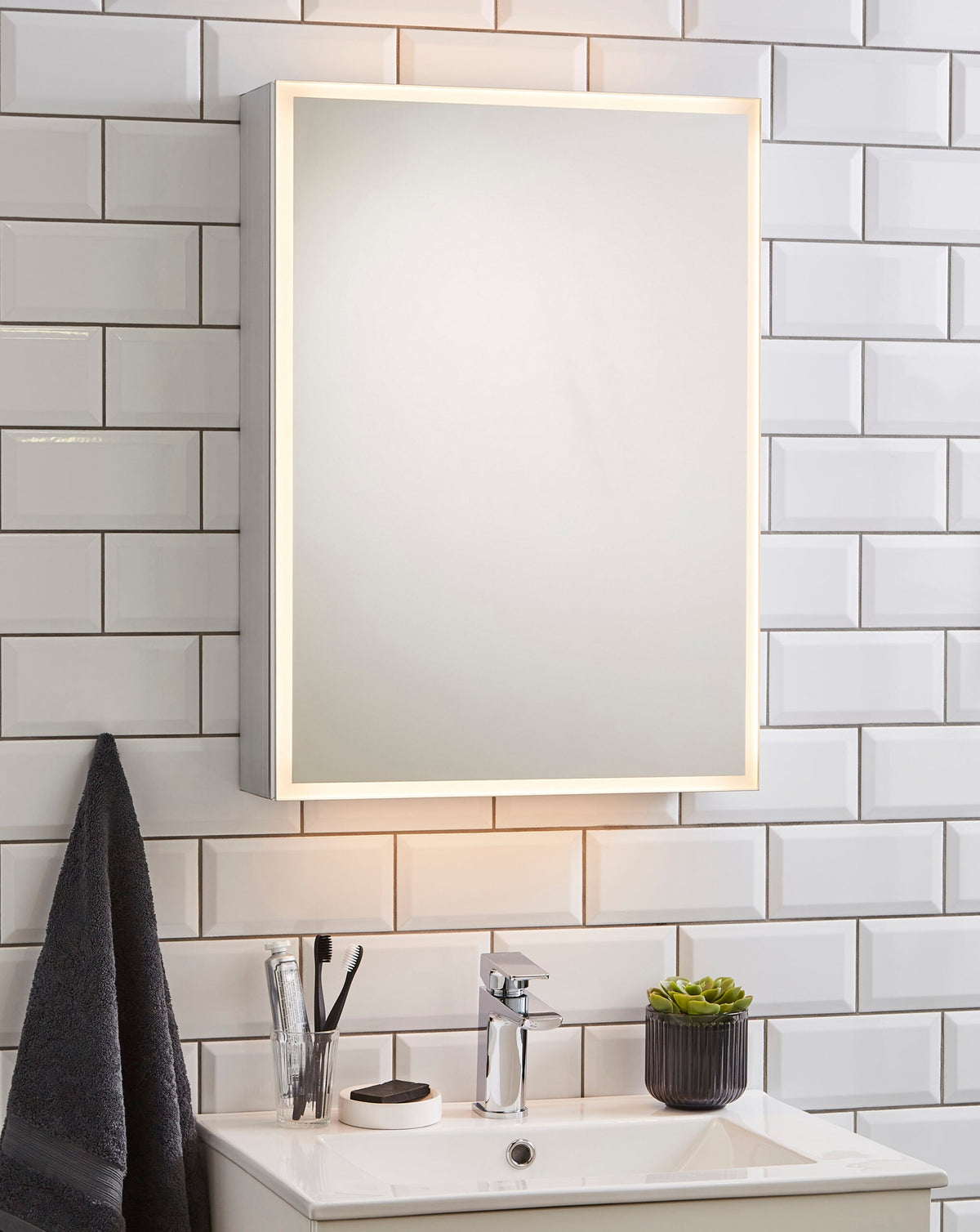Echo 500x700mm Mirror Cabinet - MIR107 - MIR107 4