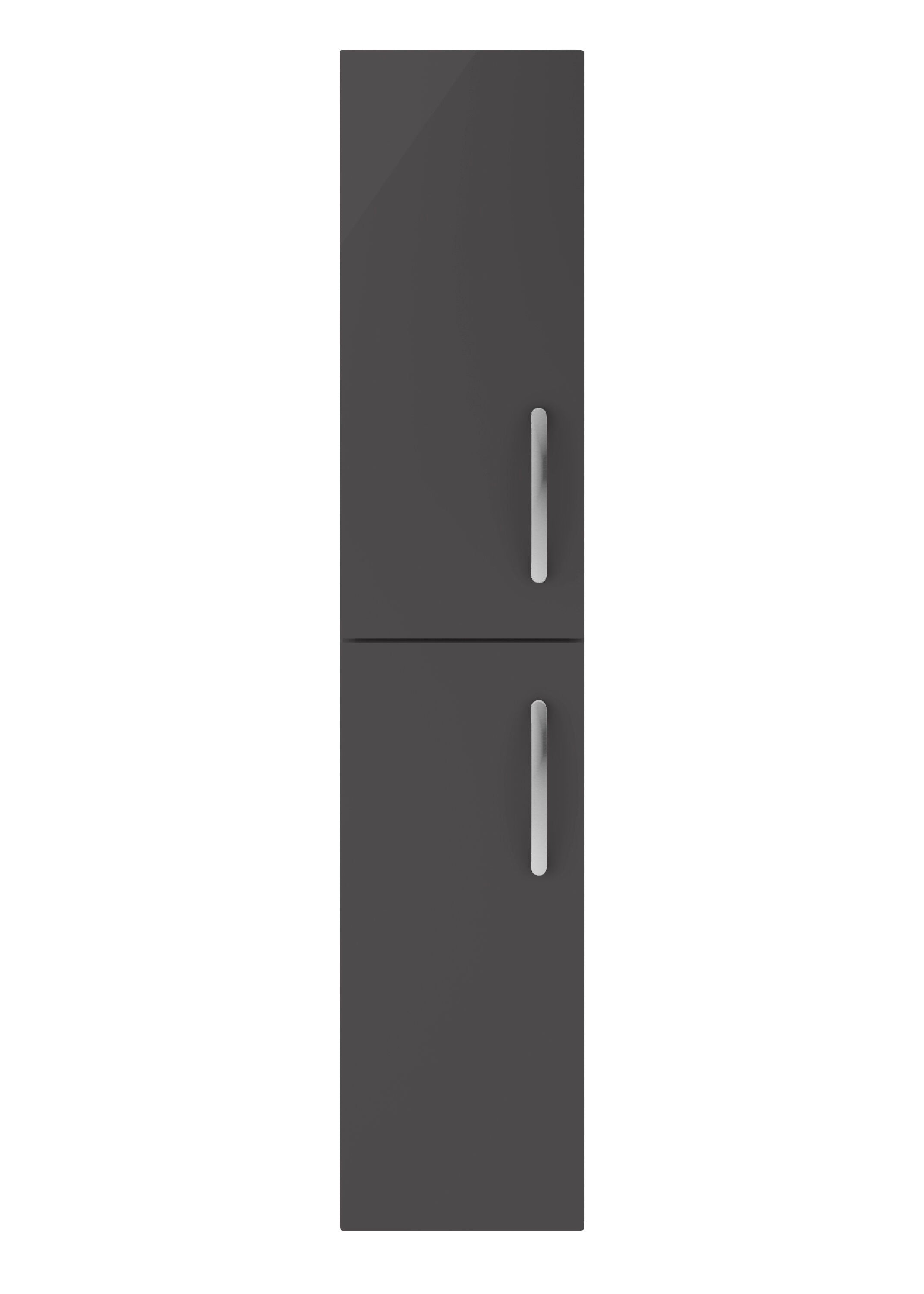 nuie Athena 300mm Gloss Grey Wall Hung Tall Cabinet
