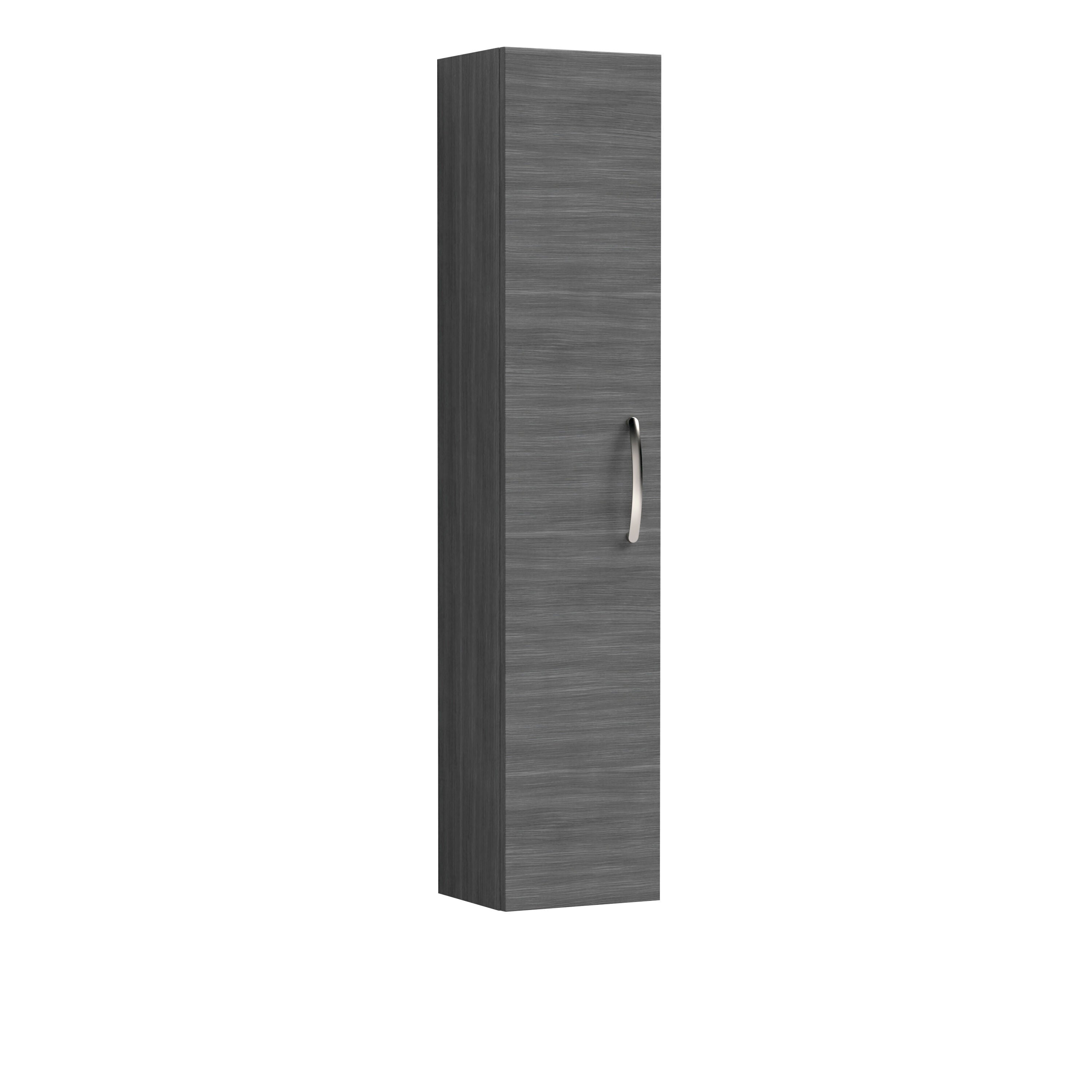 nuie Athena 300mm Graphite Grey Woodgrain Wall Hung Tall Cabinet
