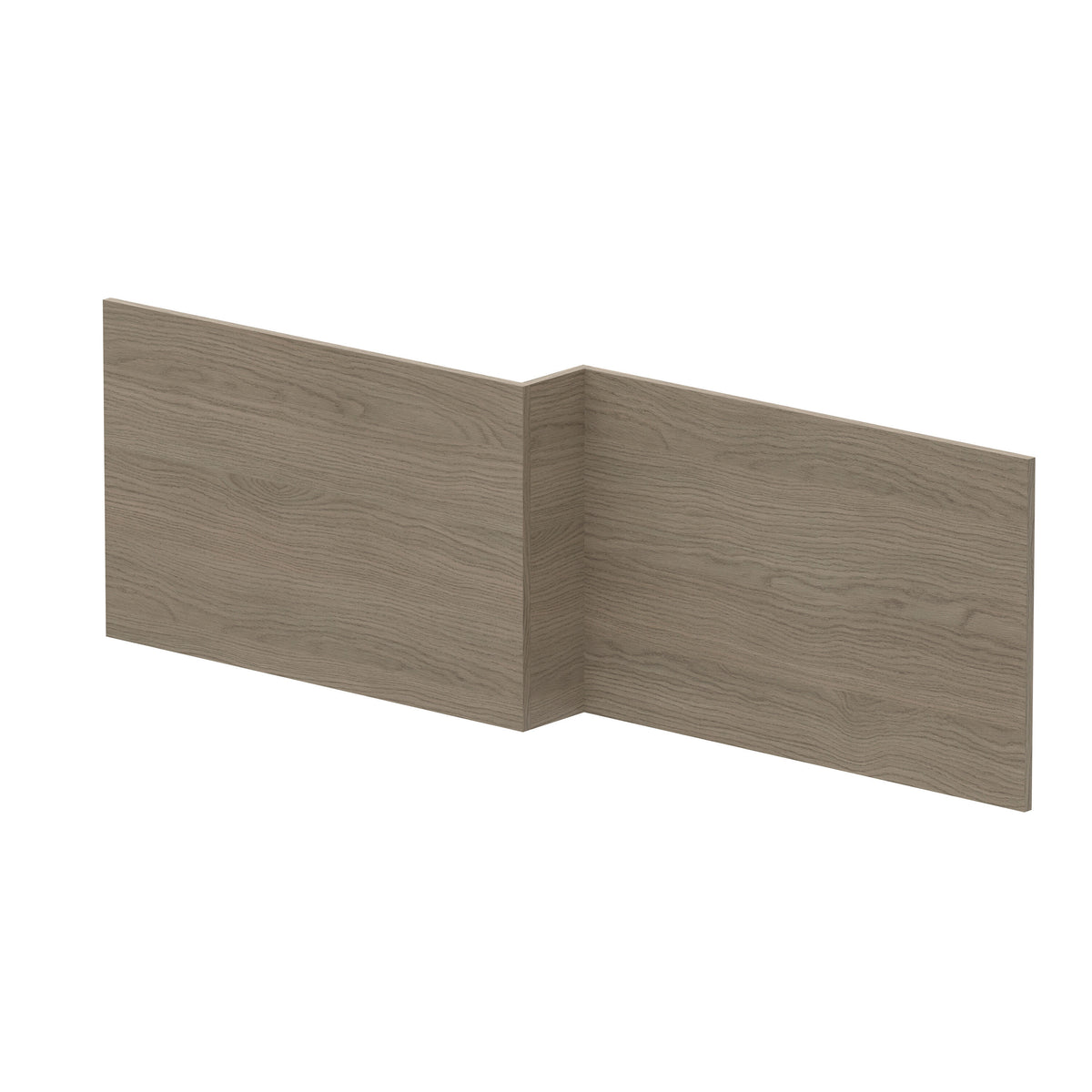 Nuie 1700mm L-Shape Square MFC Woodgrain Shower Bath Panel