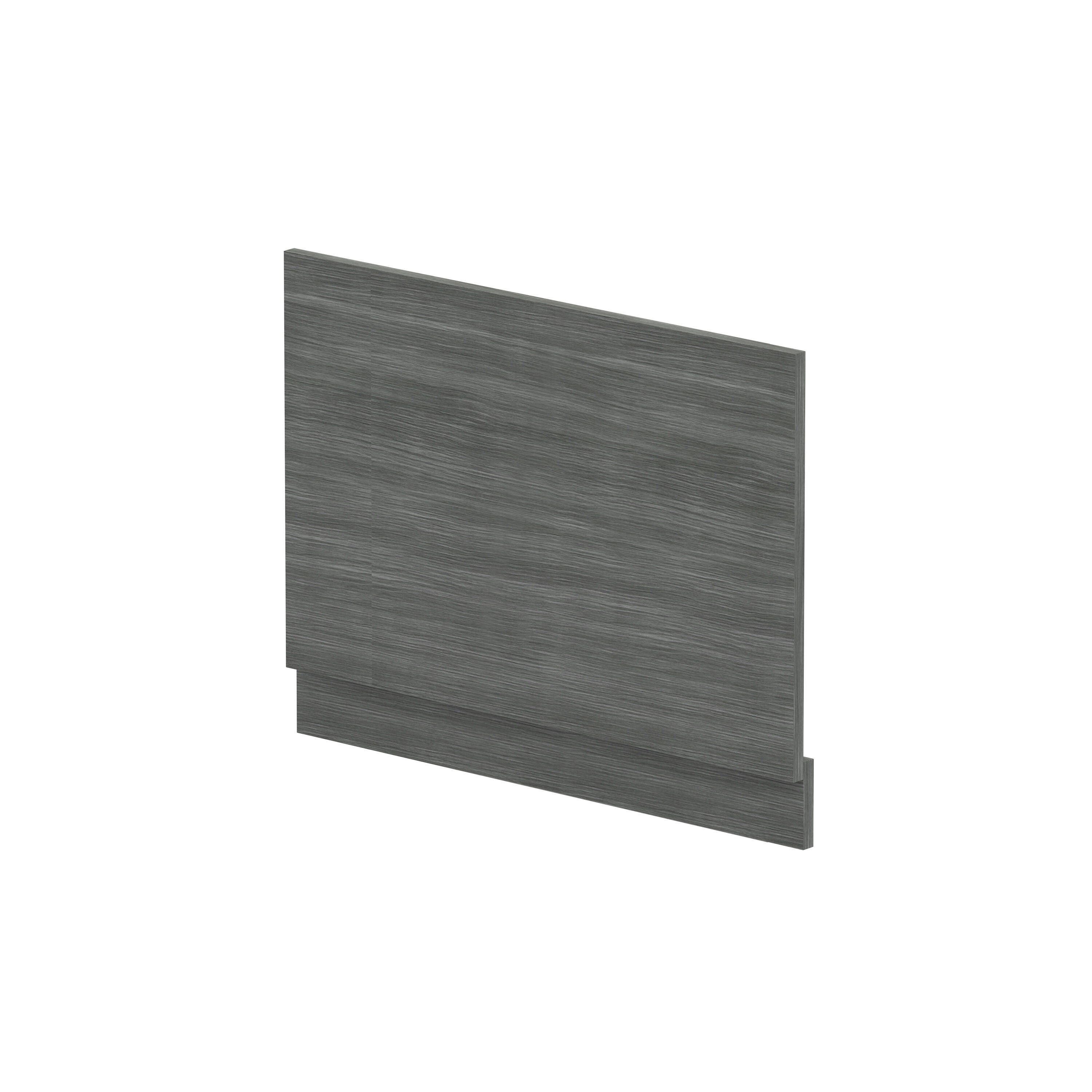 nuie 750mm Anthracite Woodgrain MFC End Bath Panel With Plinth