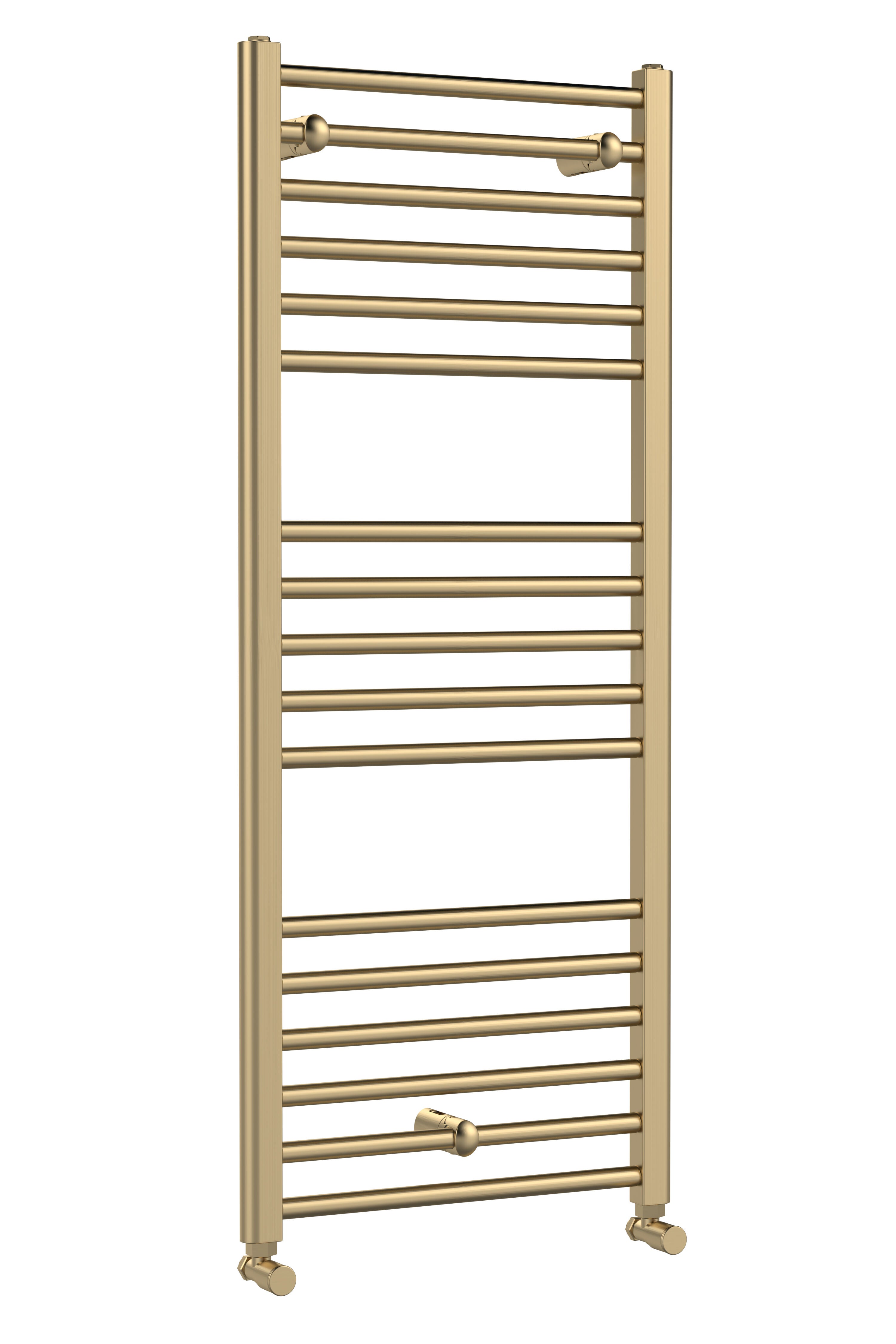 Lorica Brushed Brass 1200mm x 500mm Vertical Single Panel Radiator