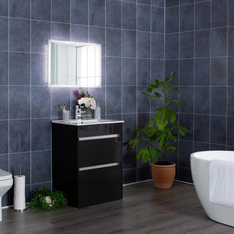Modura Midnight Stone Blue Matt PVC Bathroom Panel 1000 x 2400 x 10mm