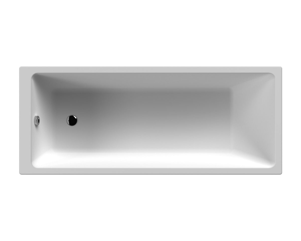 Nuie Thin Edge 1700mm x 700mm Square Single Ended Bath With Legs