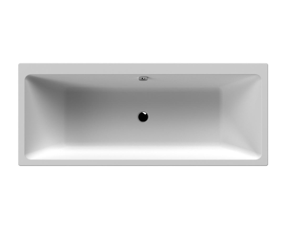 Nuie Thin Edge 1700mm x 700mm Square Double Ended Bath With Legs