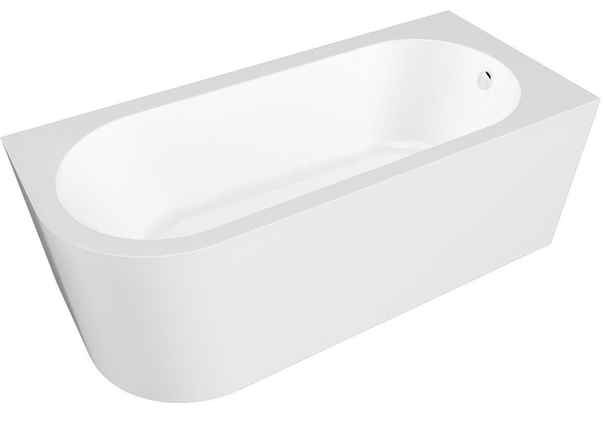 Nuie Crescent 1600mm Right-Hand Curved Corner Bath With Legs