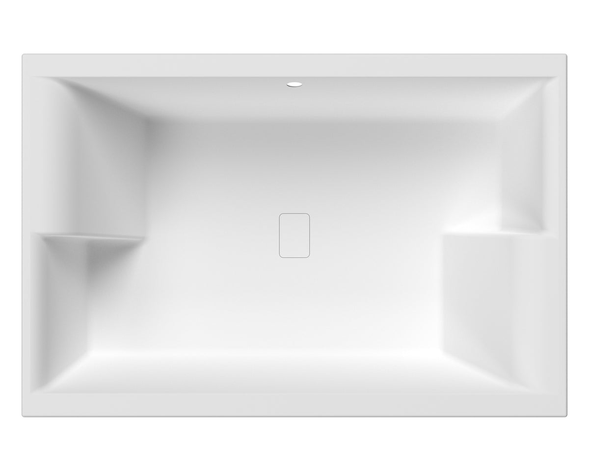 Nuie 1800mm x 1200mm Double Ended Inset Spa Bath With Legs