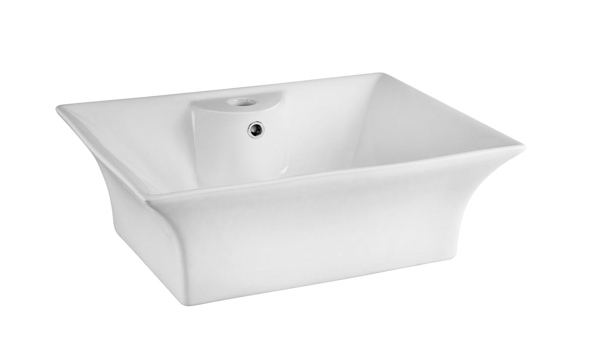 Nuie 1 Tap Hole 460mm Ceramic Rectangular Vessel Basin
